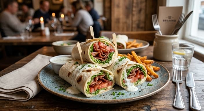 Classic BLT Wraps with Ranch Drizzle