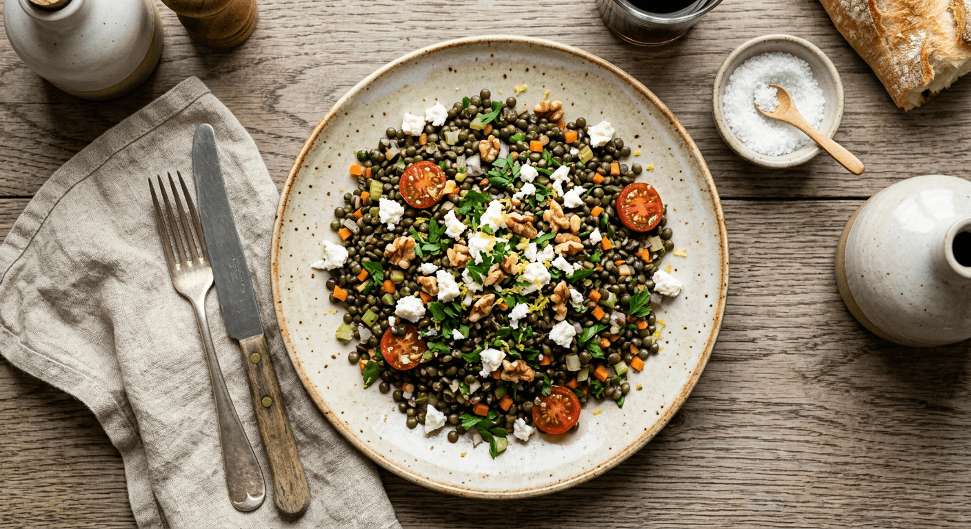 Classic French Bistro Lentil Salad