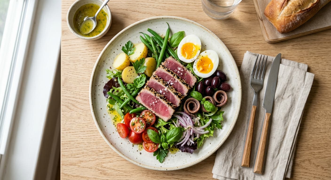 Classic French Niçoise with Seared Ahi