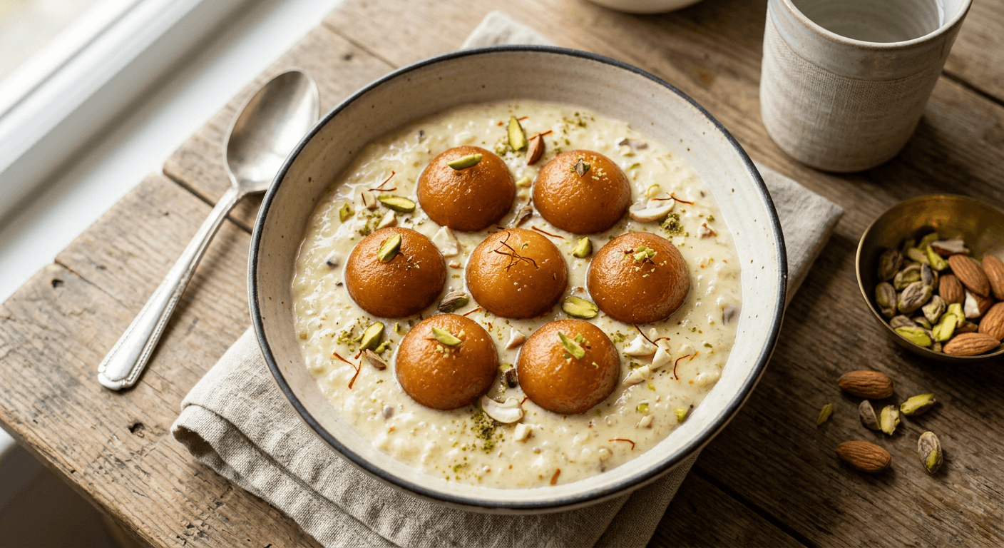 Classic Gulab Jamun Kheer