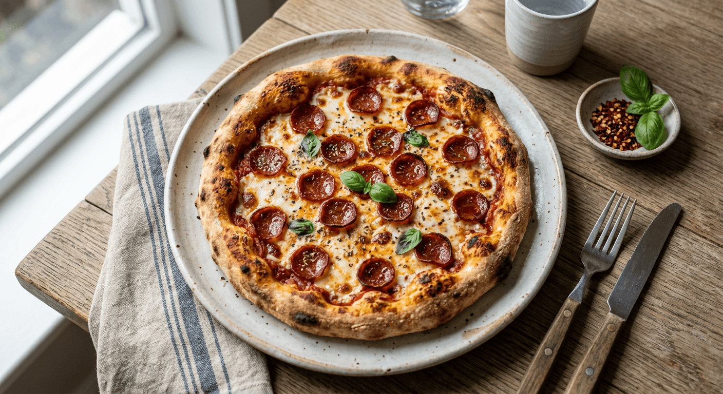 Classic Homemade Pepperoni Pizza