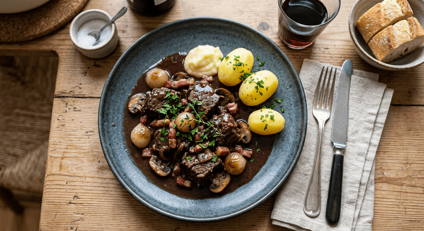 Classic Main Course Beef Bourguignon