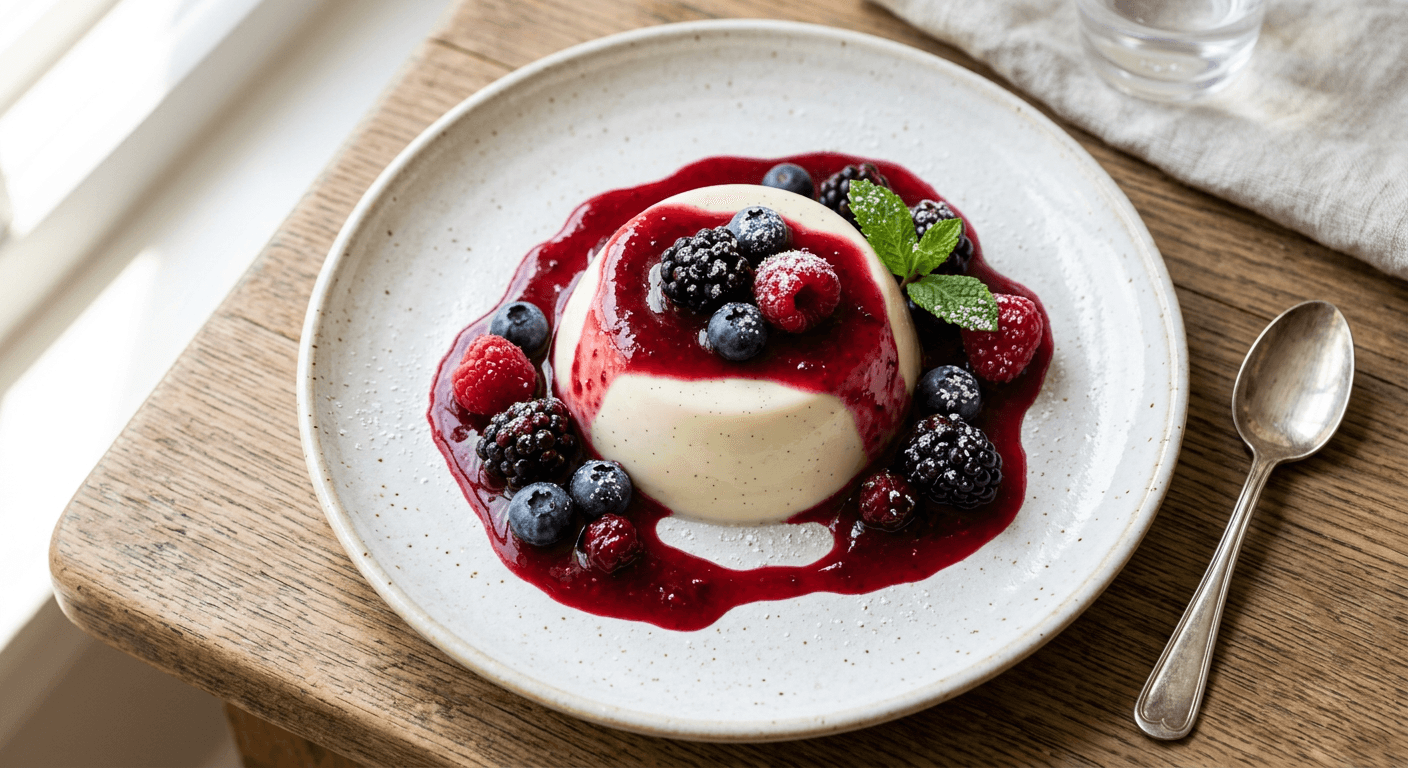 Classic Vanilla Panna Cotta With Berry Coulis 1769495703328 Nxgl