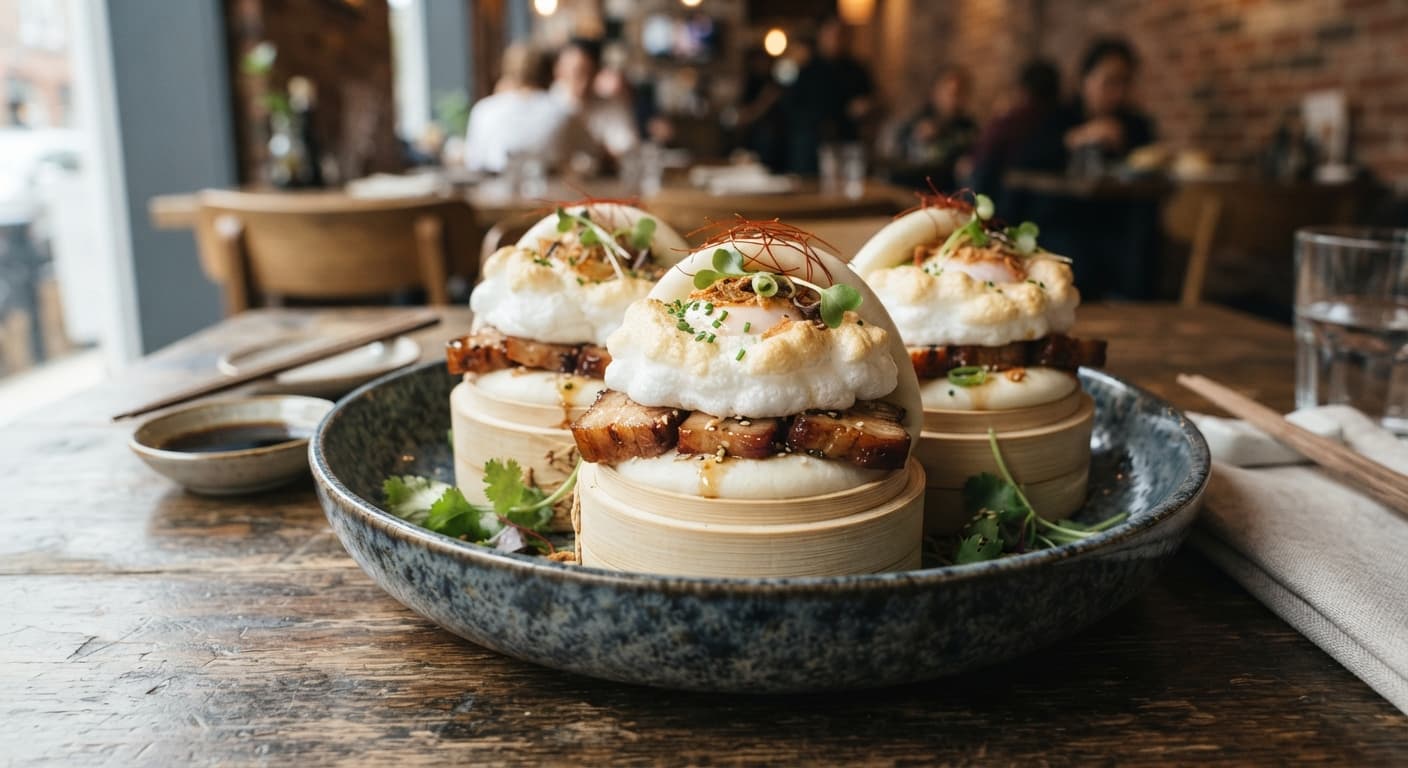 Cloud Egg Bun Char Siu Pork Belly Bao