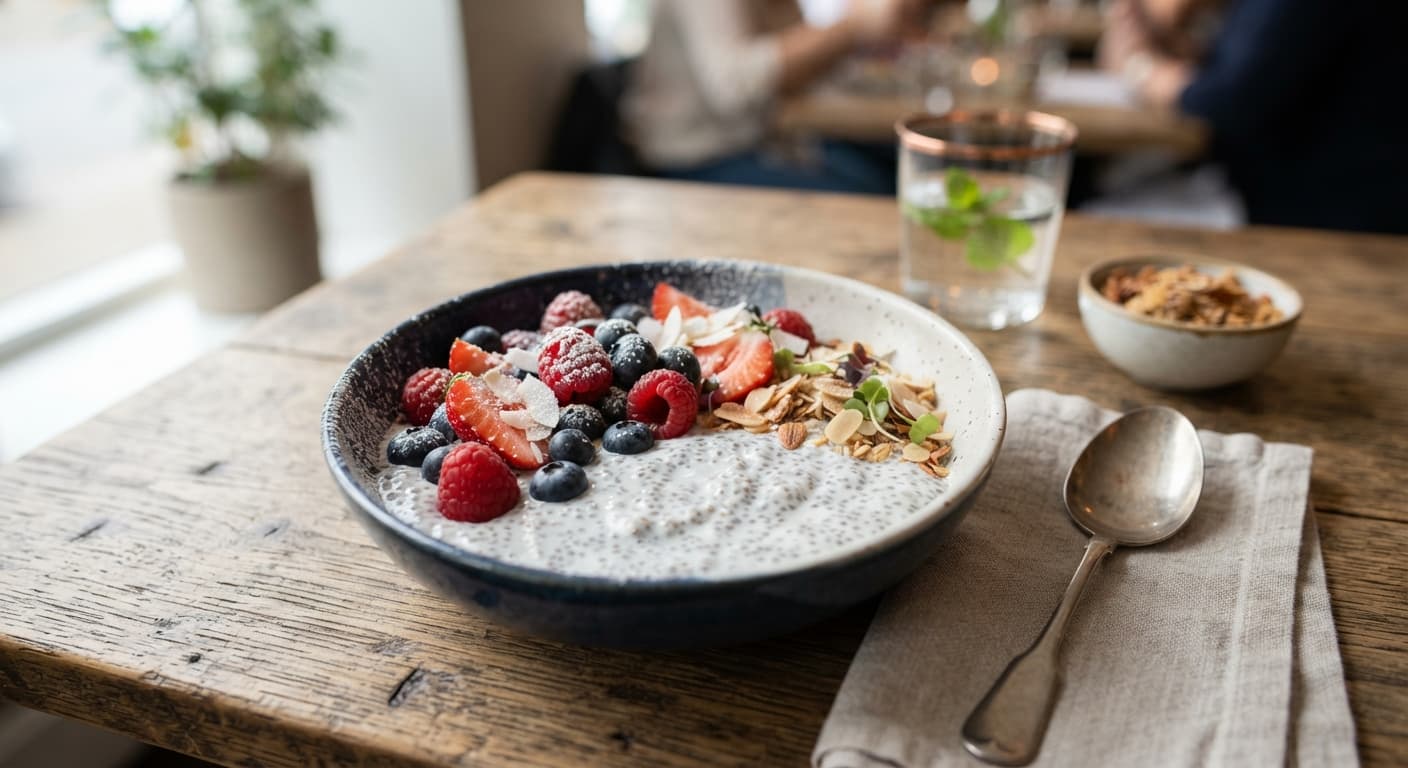 Coconut Chia Pudding with Berries