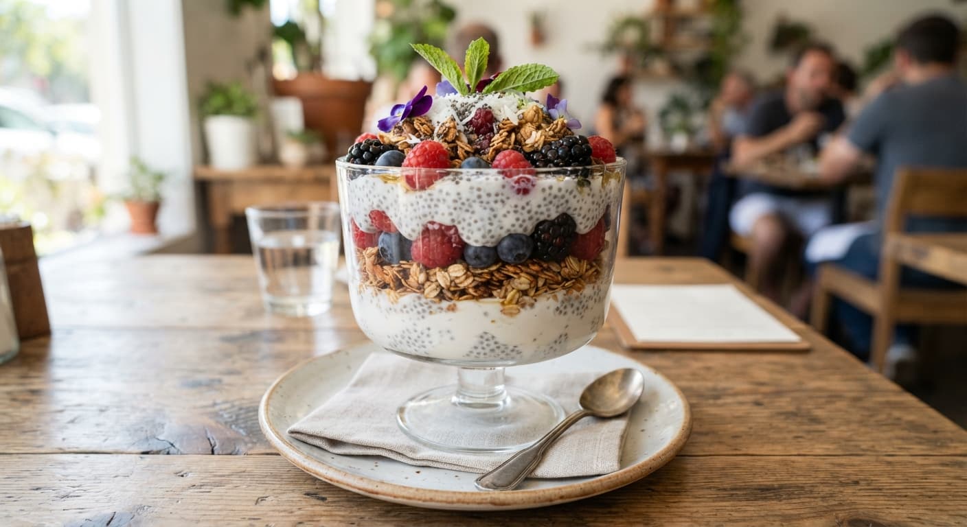 Coconut Yogurt Parfait with Chia & Berries