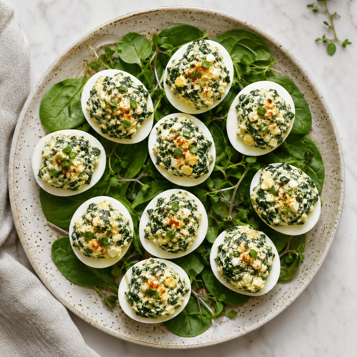 Comfort Food: Creamy Spinach Egg Salad Bites (No Mayo—Greek Yogurt Base)