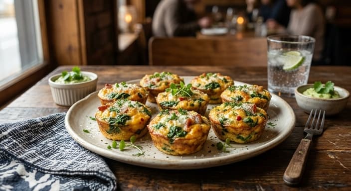 Comfort Food Egg & Spinach Skillet Bites (Low-Carb)
