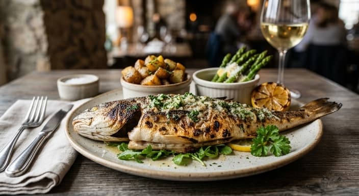 Comfort Food: Garlic-Parmesan Herb Butter Grilled Red Drum Half Shell