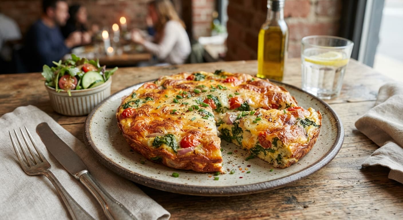 Comfort Food Keto Egg‑And‑Spinach Frittata