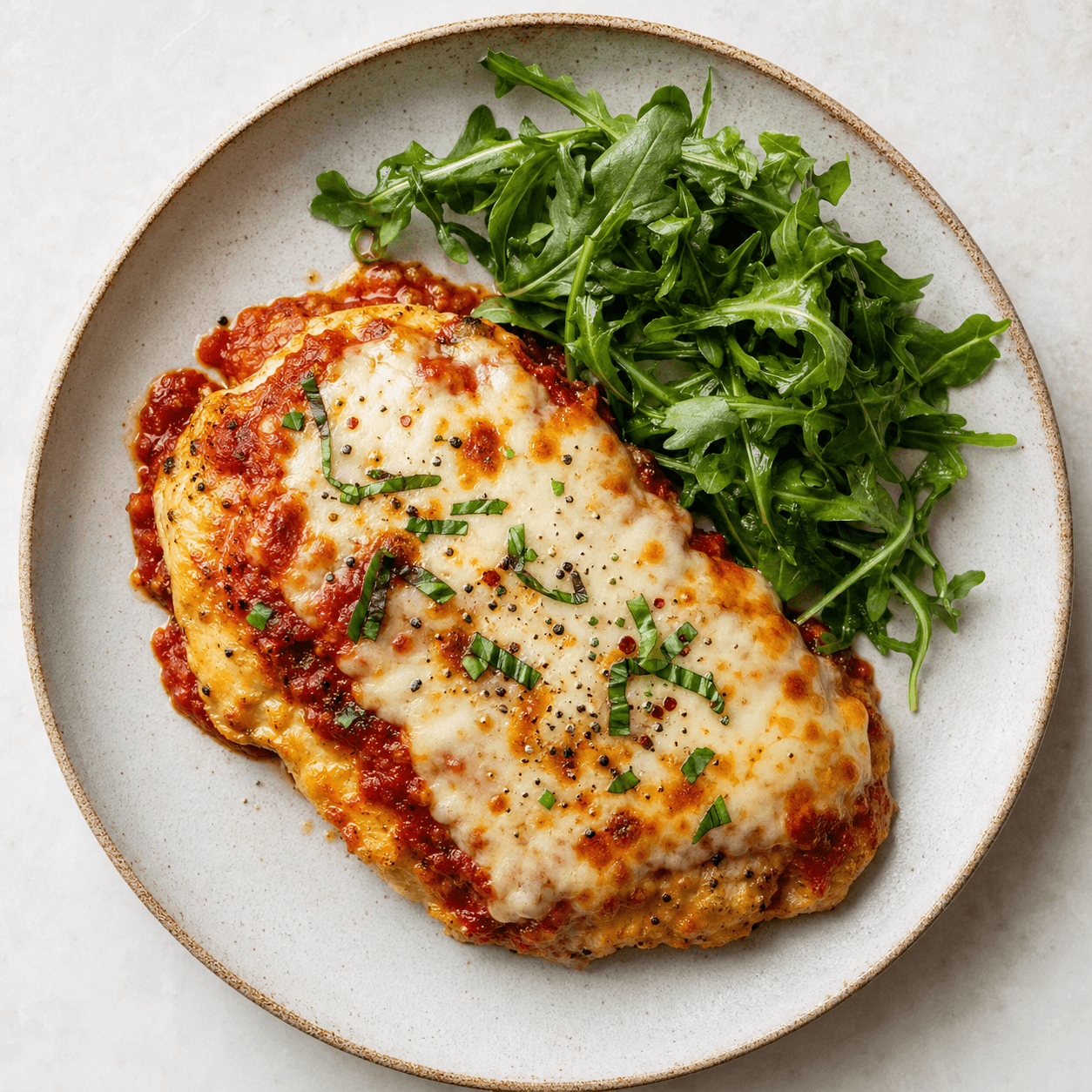 Comfort Food Low-Carb Chicken Parmesan with Egg Wash (No Breadcrumbs)