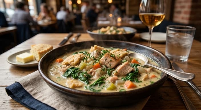 Comfort Food: Low-Carb Chicken Pot Pie Filling with Spinach