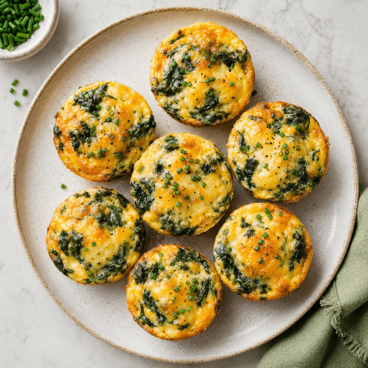 Comfort-Style Cheesy Spinach Egg Muffins (Low-Carb)