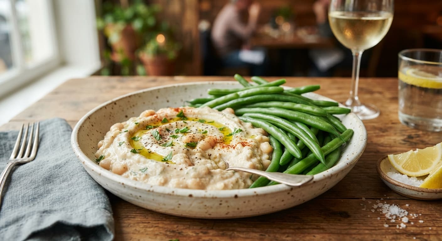 Creamy Bean Dip with Green Bean Dippers