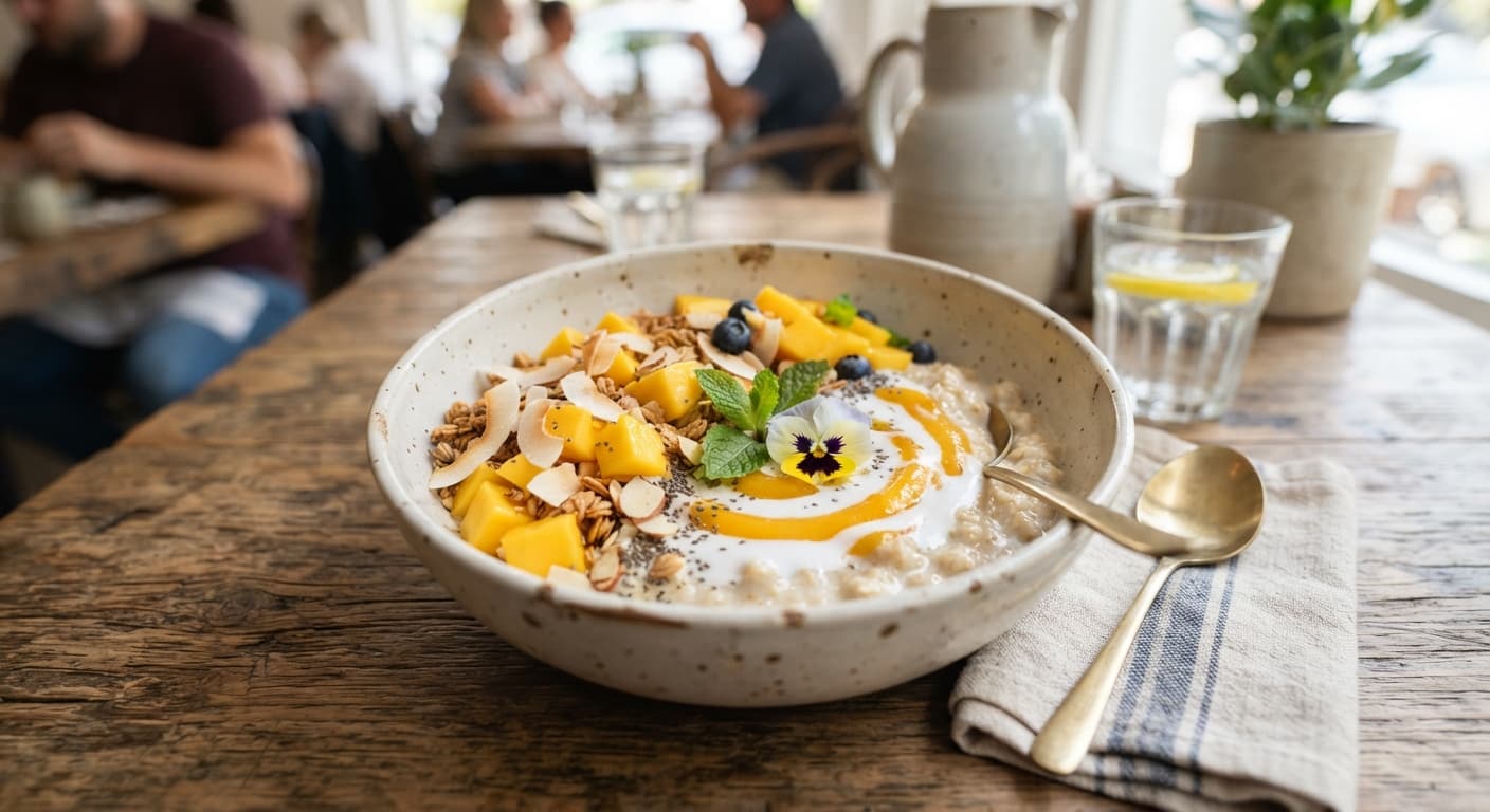 Creamy Coconut Mango Oat Porridge