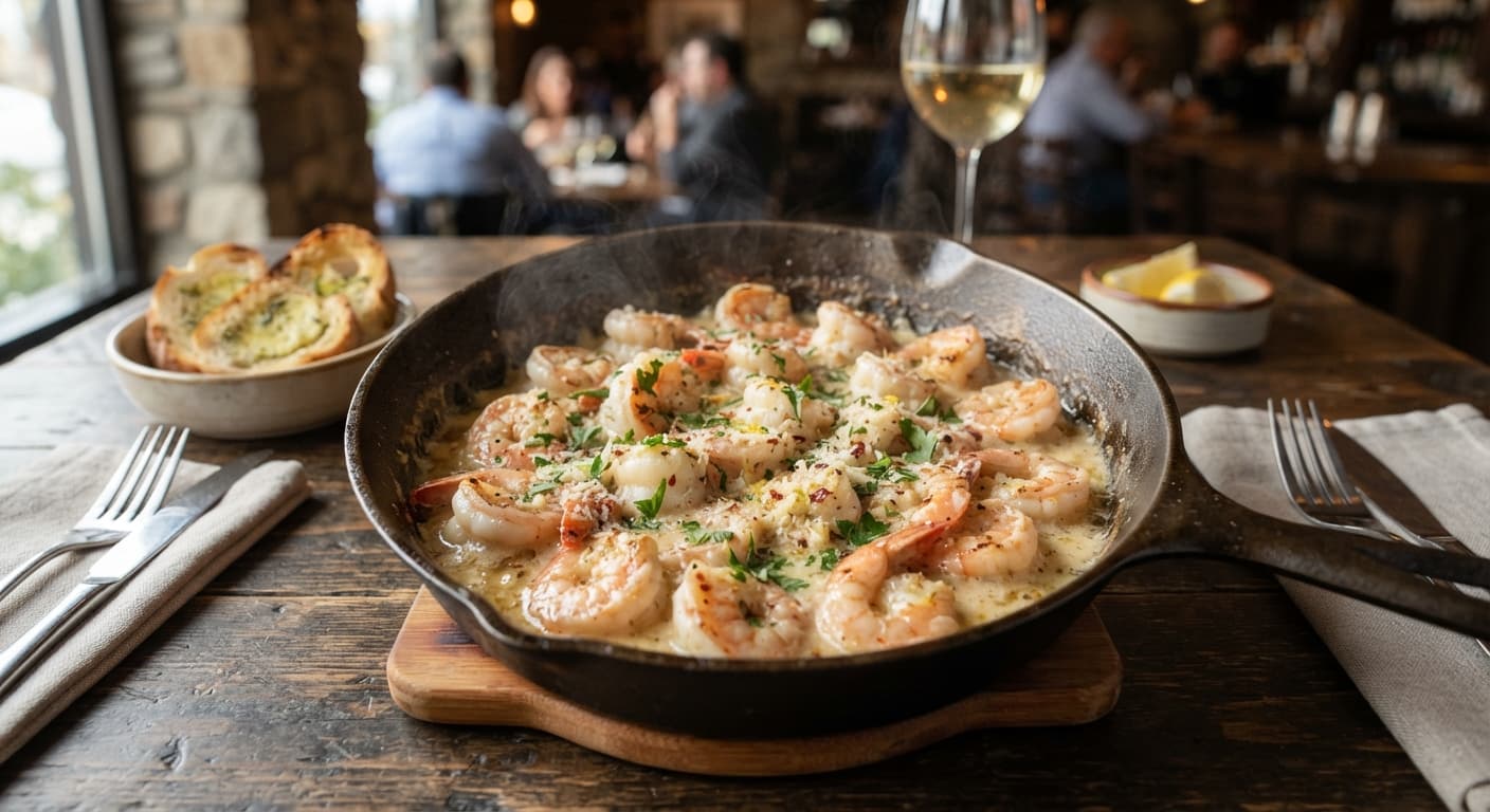 Creamy Garlic Butter Shrimp Skillet