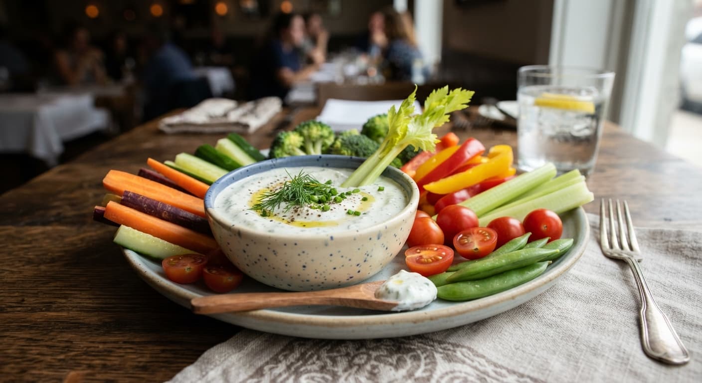 Creamy Ranch Veggie Dip with Fresh Vegetables