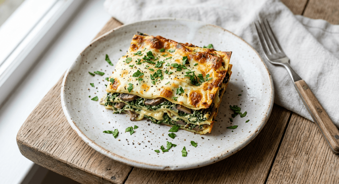Creamy Spinach And Mushroom Vegetarian Lasagna 1769478499442 F75j