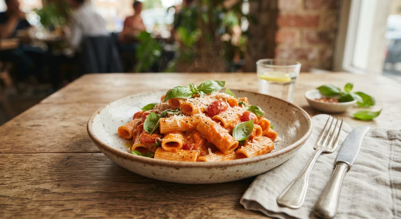 Creamy Tomato Basil Pasta with Almond Milk