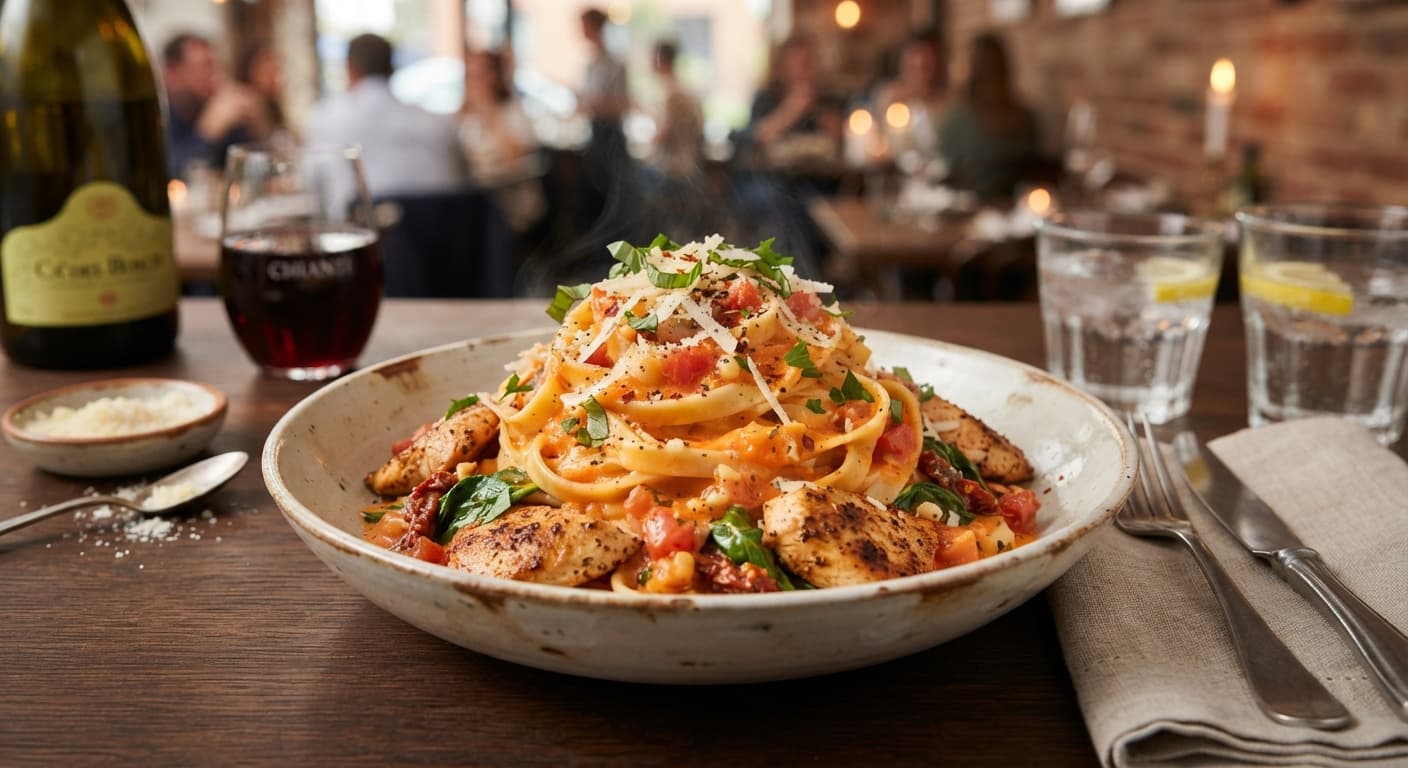 Creamy Tomato Chicken Fettuccine