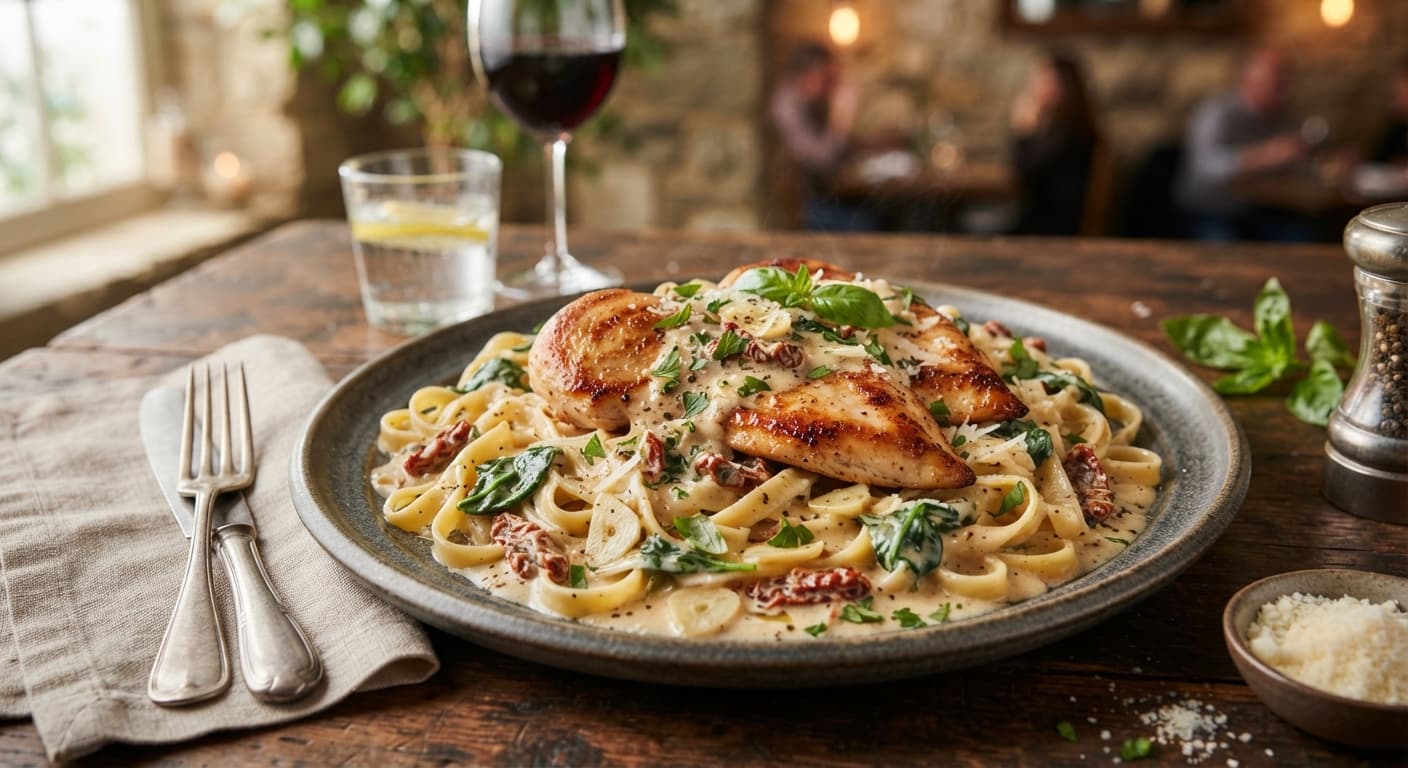 Creamy Tuscan Chicken with Pasta