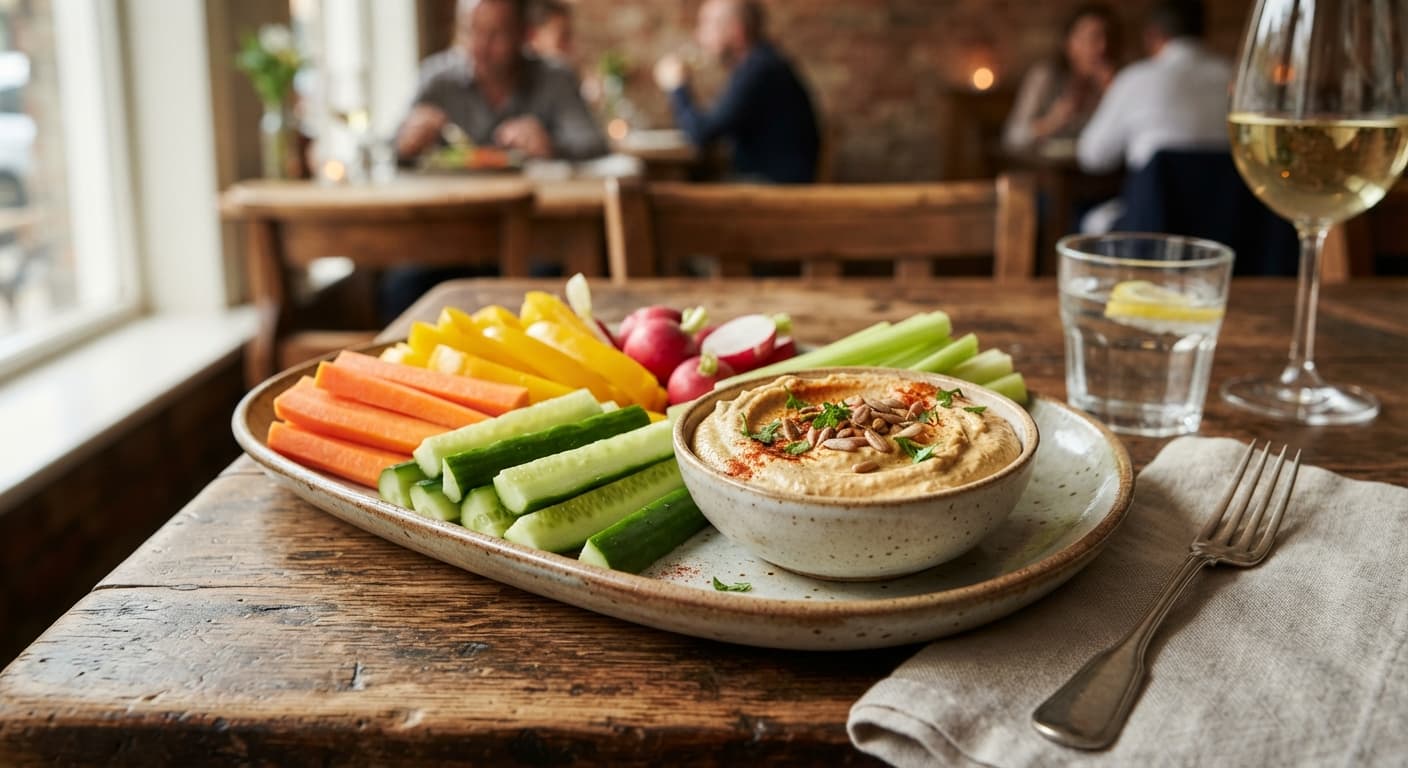 Crisp Veggie Sticks with Sunflower Seed Butter Dip