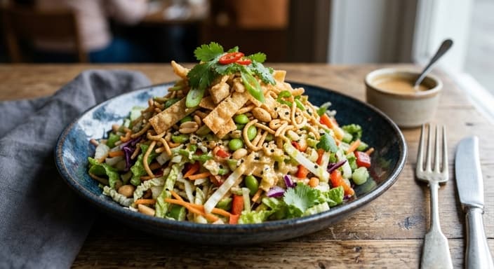 Crispy Asian Chopped Salad with Sesame Ginger