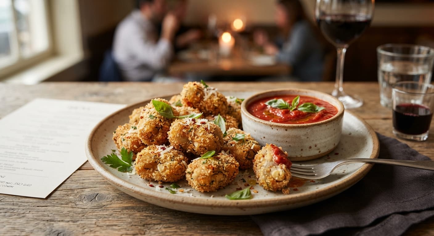 Crispy Bean and Marinara Bites
