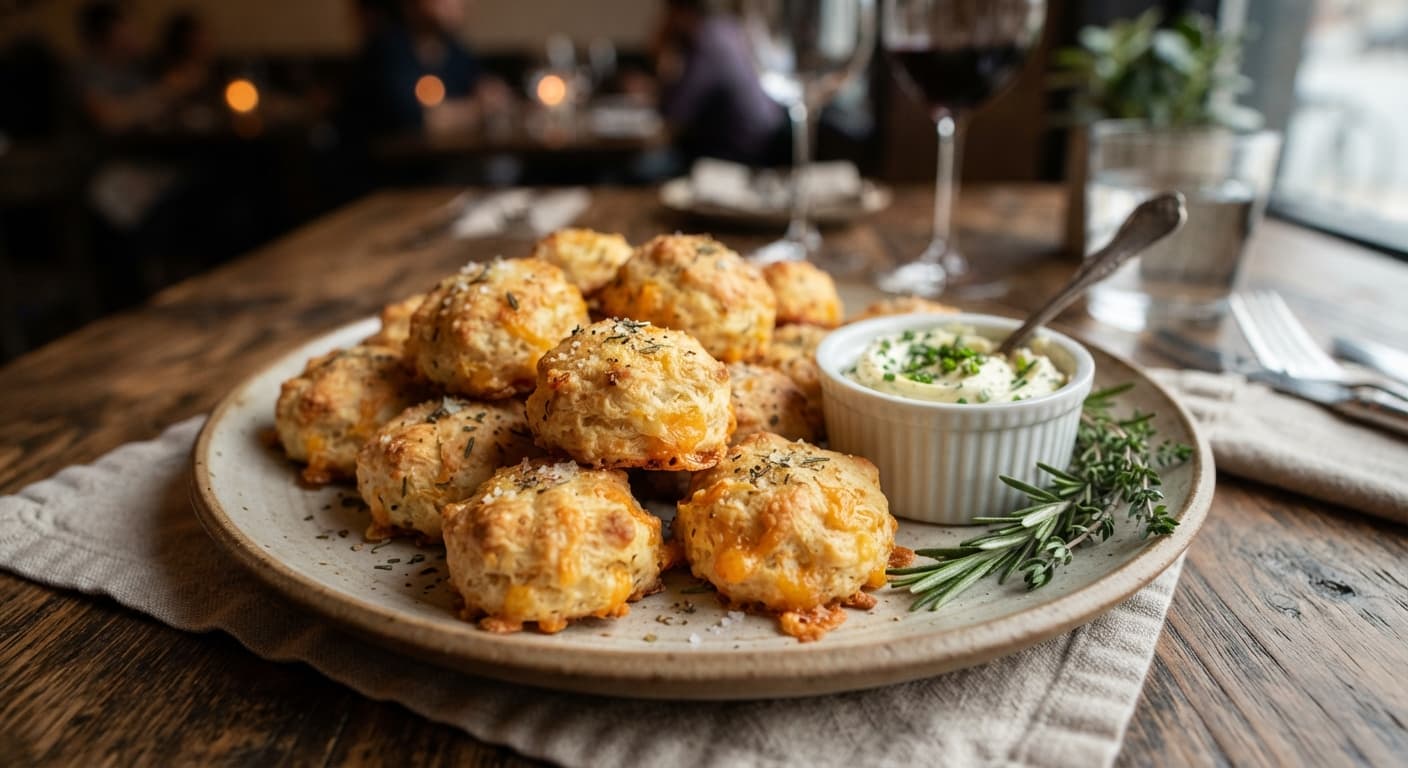Crispy Cheese and Herb Biscuit Bites