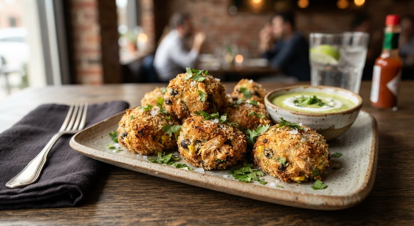 Crispy Chicken and Black Bean Bites