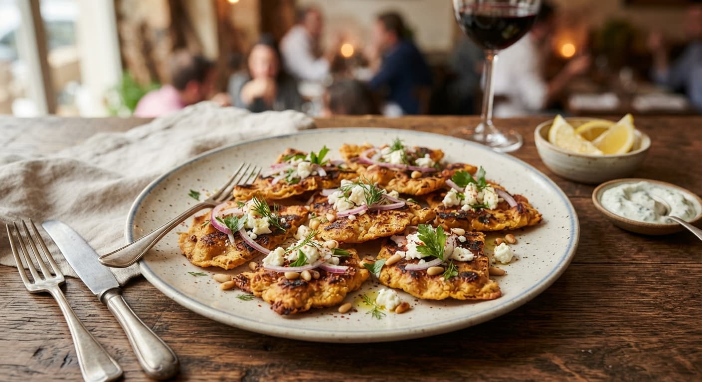 Crispy Chickpea Flatbread Bites