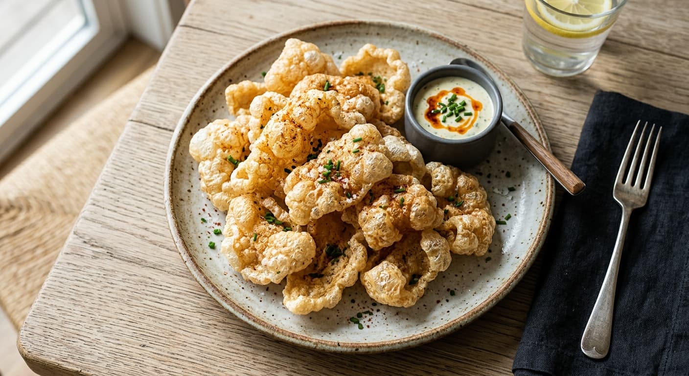 Crispy Egg White 'Chicharrones'
