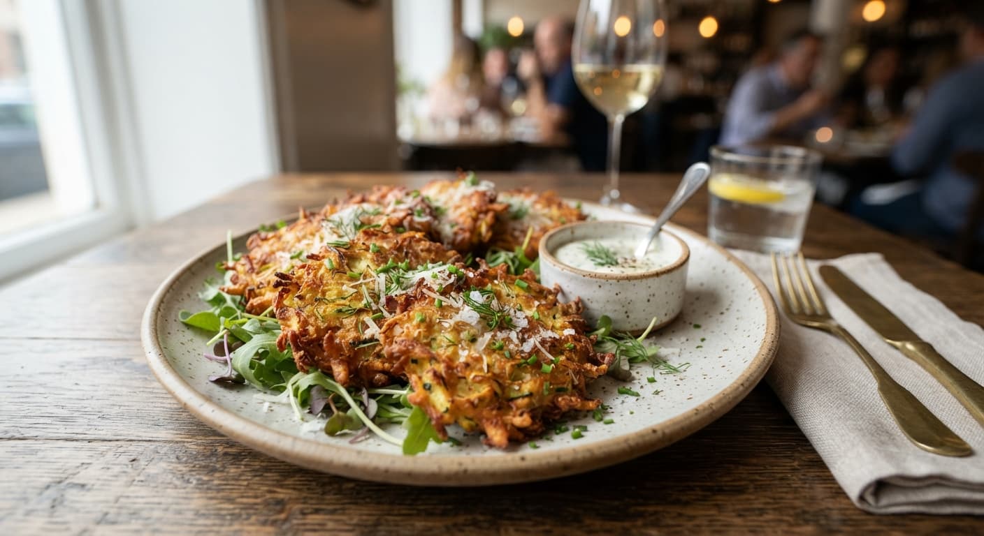 Crispy Parmesan Zucchini Fritters