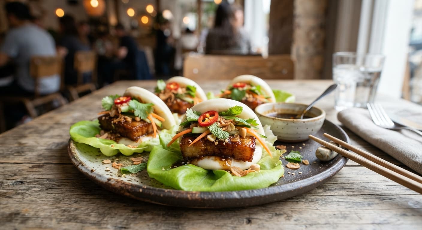 Crispy Pork Belly Lettuce Wrap Bao with Coconut Aminos Glaze