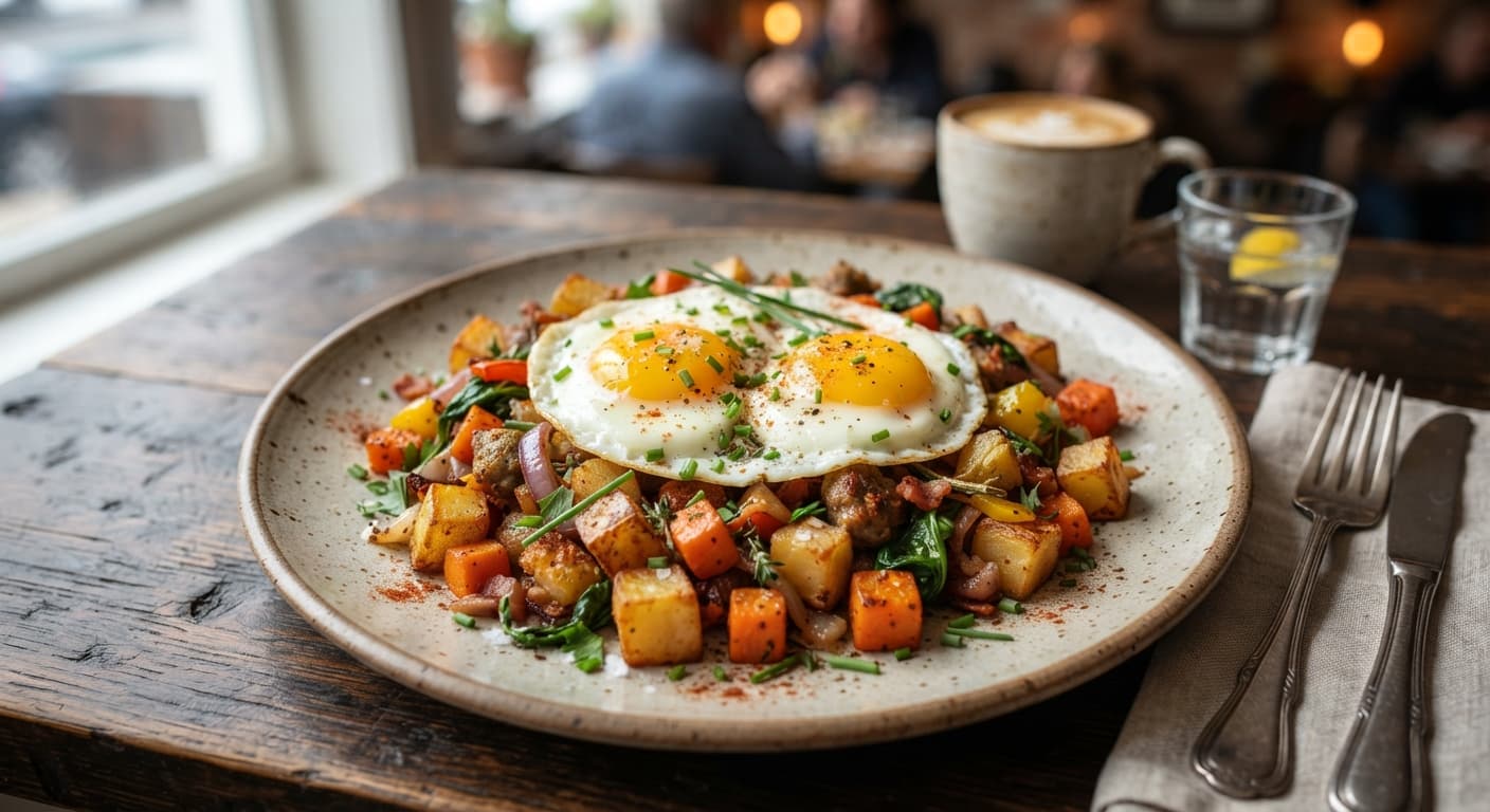Crispy Potato and Carrot Breakfast Hash