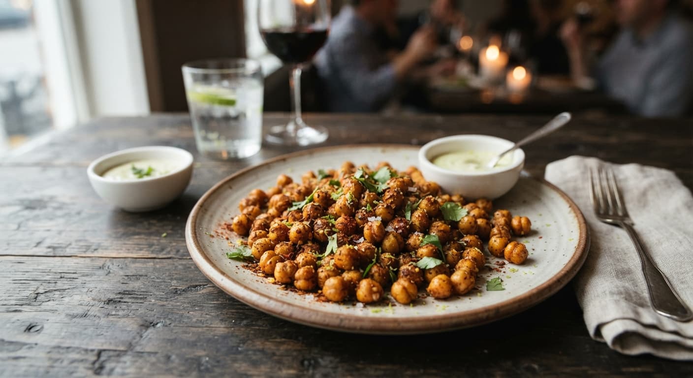 Crispy Roasted Chickpeas with Chili-Lime Dust