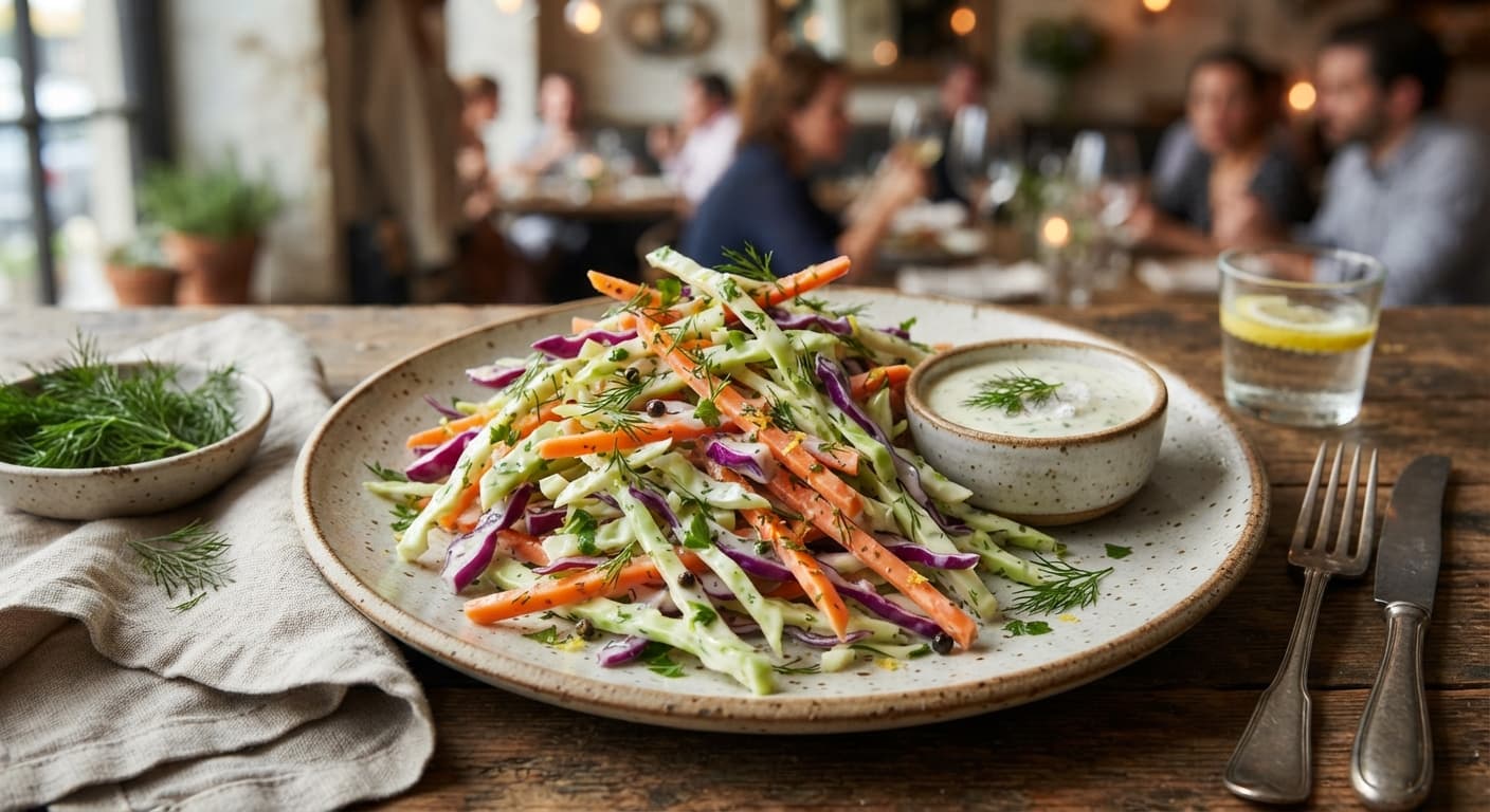 Crunchy Cabbage & Carrot Dill Slaw Sticks