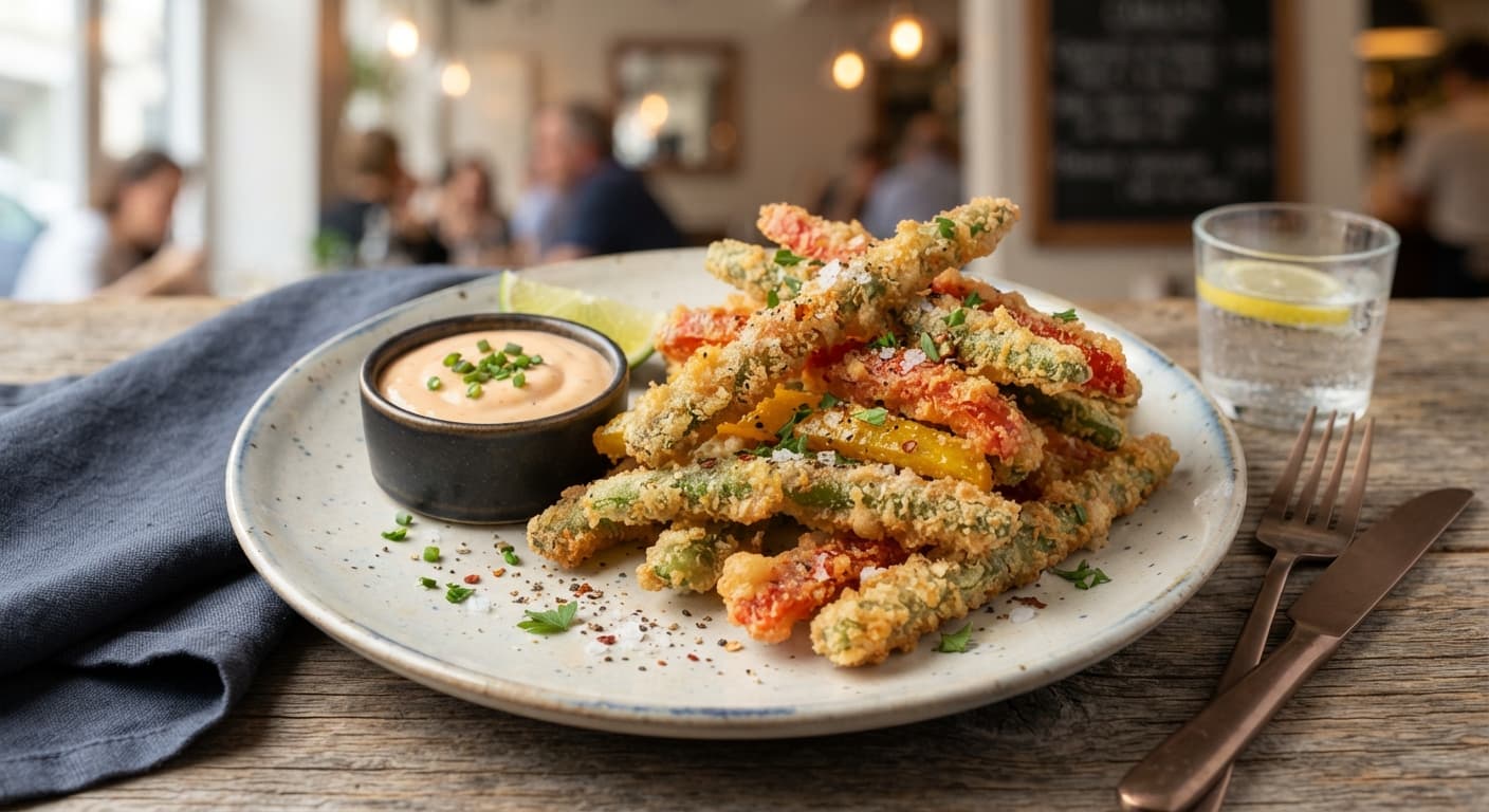 Crunchy Pepper and Green Bean Sticks