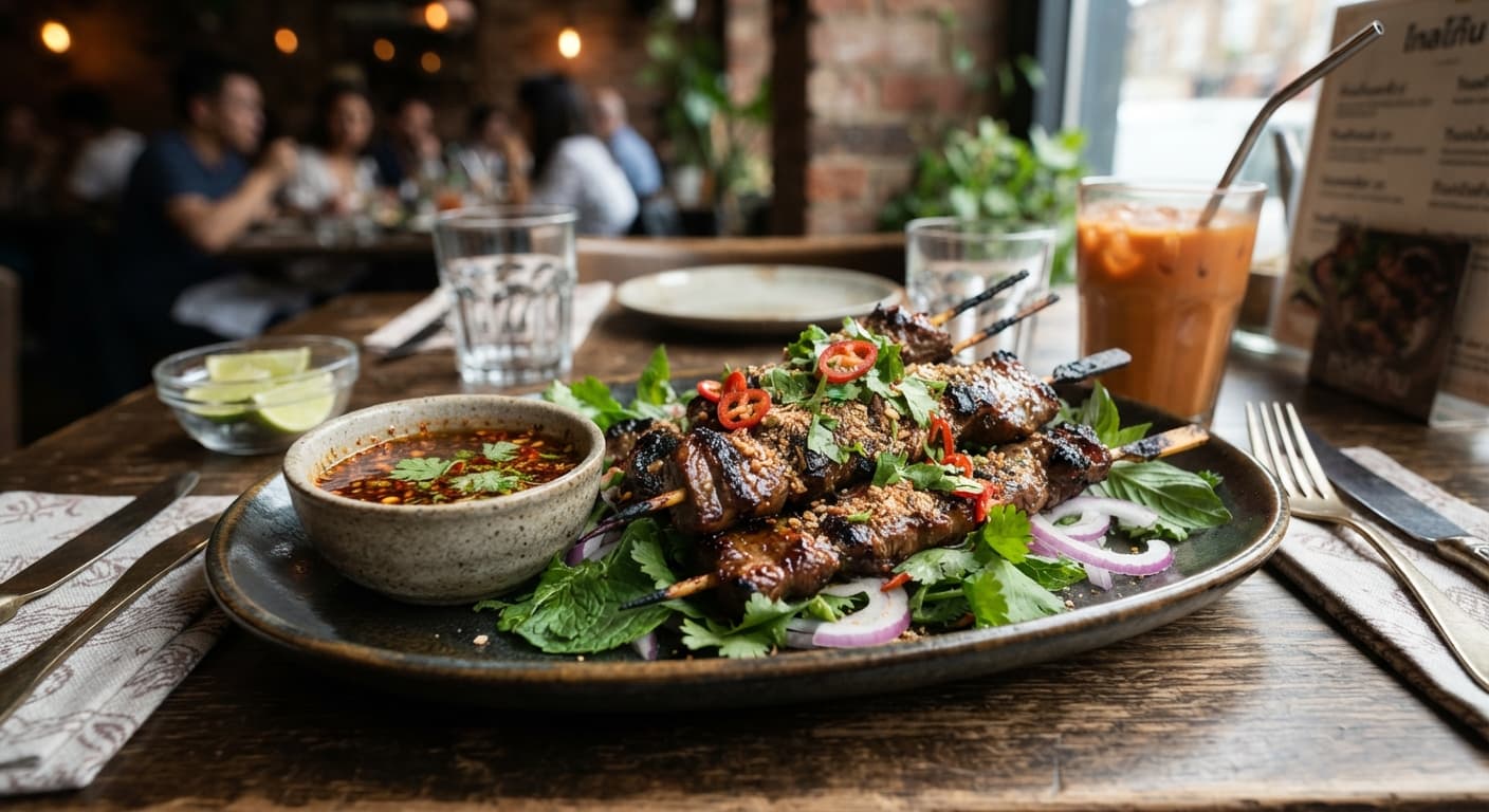Crying Tiger Beef Skewers with Herb Marinade