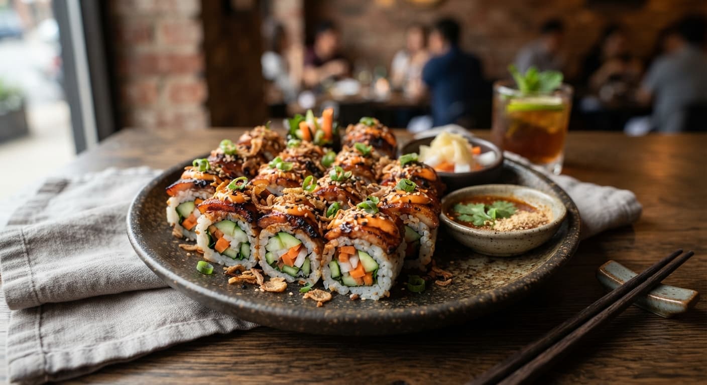 Crying Tiger Korean Kimchi‑Free Spicy Pork Belly Rolls