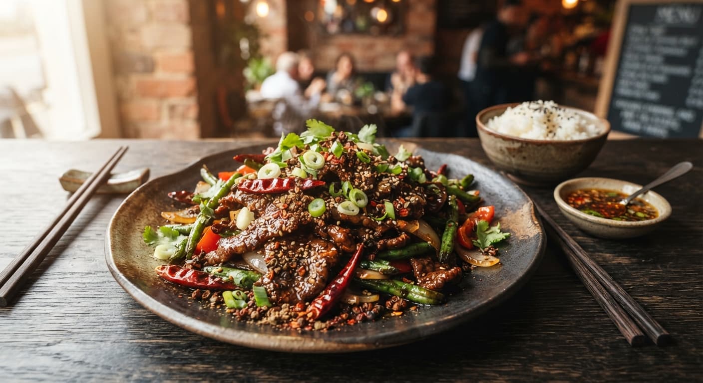 Crying Tiger Sichuan Pepper Beef Stir‑Fry