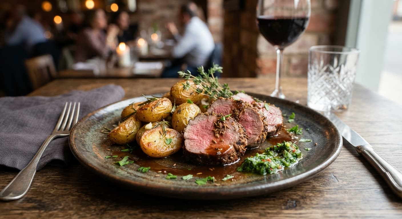 Cumin-Spiced Lamb with Roasted Potatoes