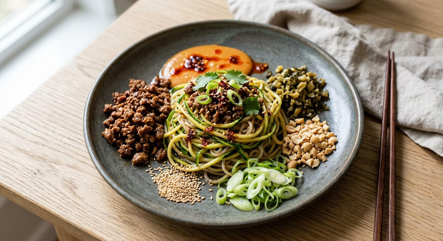 Deconstructed Keto Dan Dan Noodles