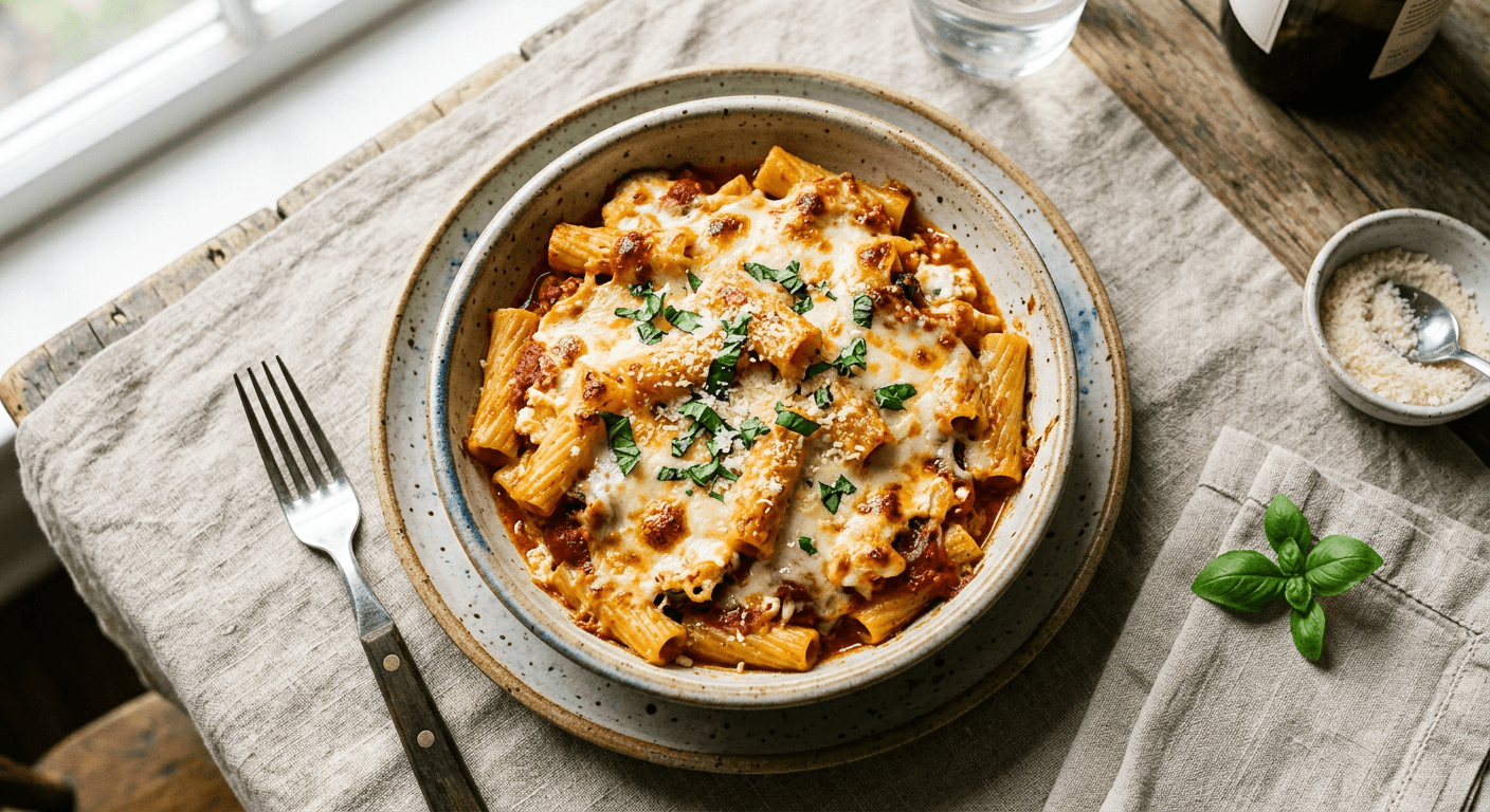 Easy Baked Ziti With Ricotta And Mozzarella 10