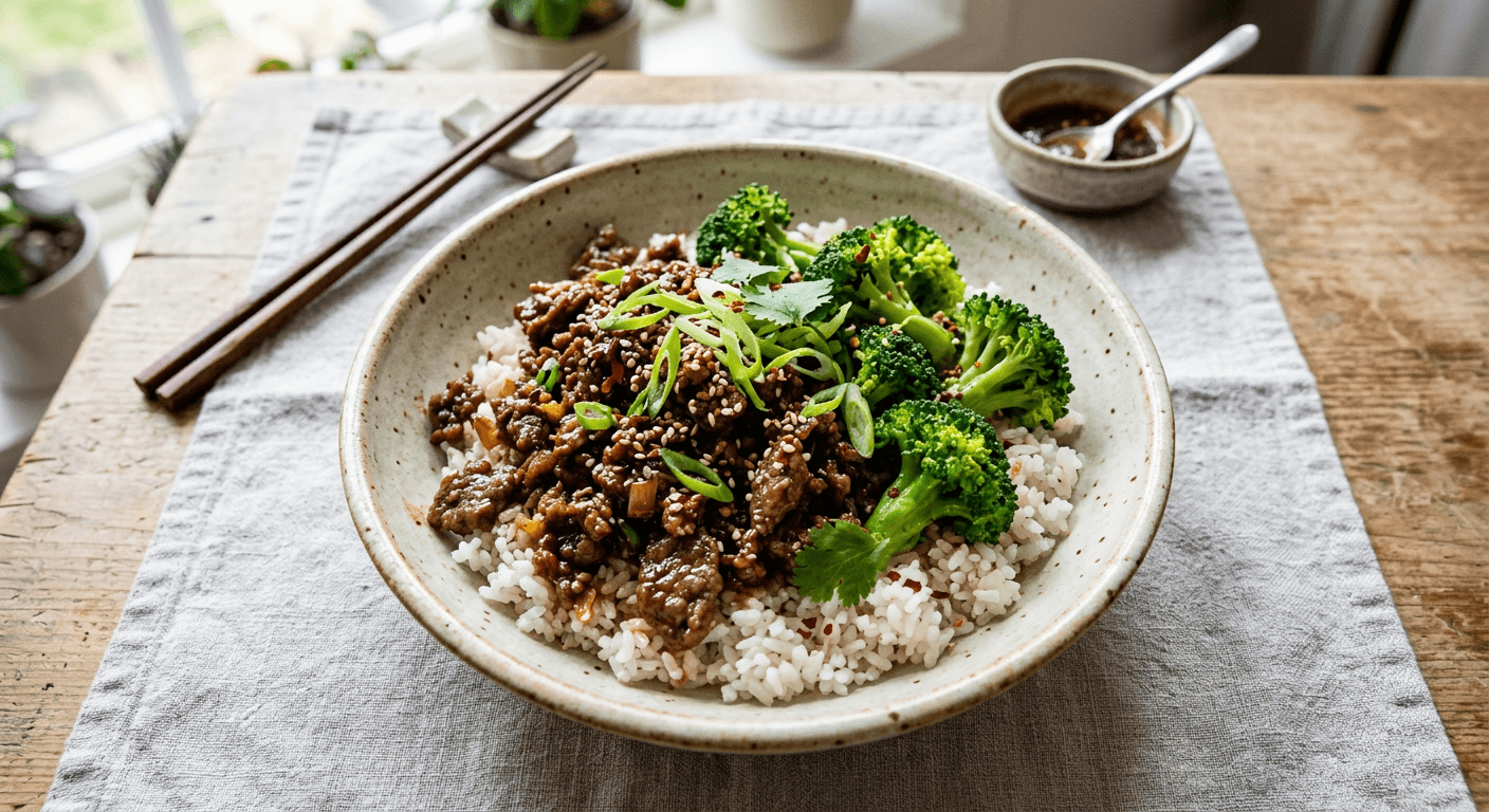 Easy Korean Beef And Broccoli Bowls