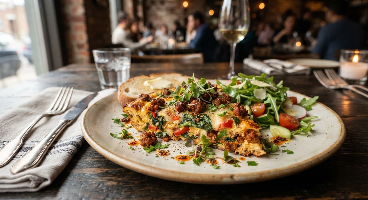 Egg‑Based Spinach Frittata with Chorizo