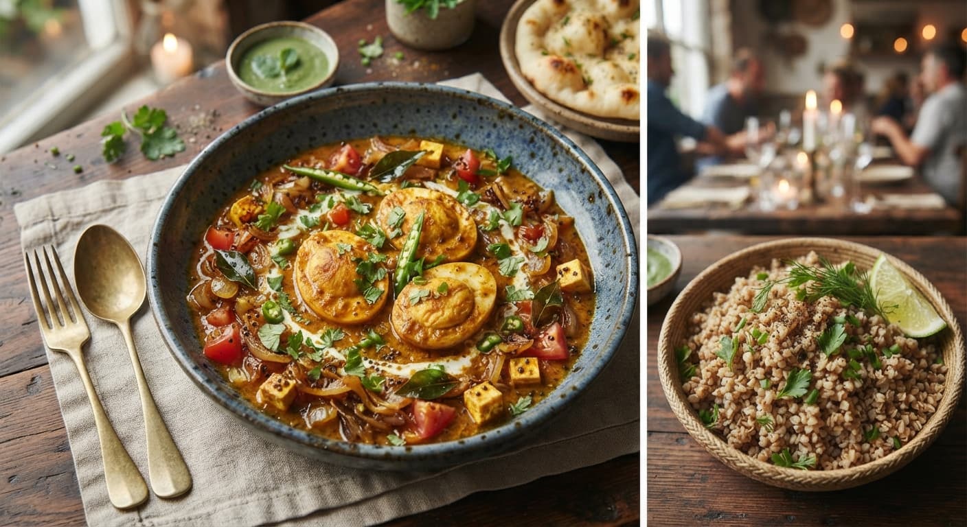 Egg Curry with Buckwheat