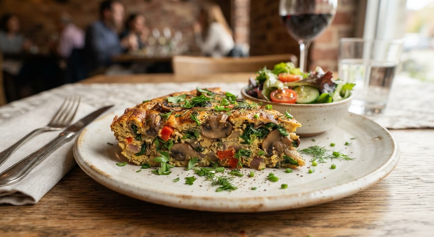 Egg‑Free Spinach & Mushroom Frittata (Dairy‑Free)
