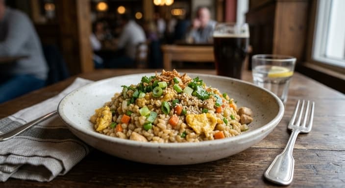 Egg Fried Rice-Style Italian Orzotto
