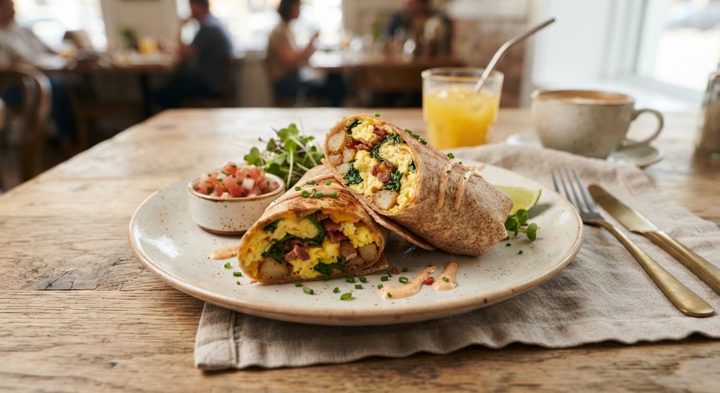 Egg & Spinach Breakfast Wraps